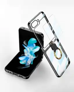 Falabella Estuche GKK Phantom Anillo De lujo para Samsung Z Flip 6 Negro oferta