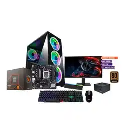 Falabella TORRE GAMER RYZEN 5 8500G/ 32GB RAM 1TB SSD/ A620/CHASIS 4FAN/ MONITOR 27 100HZ oferta