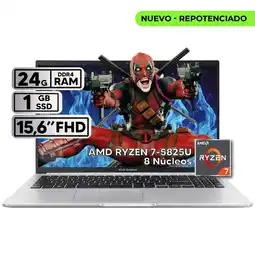 Falabella PORTATIL VIVOBOOK M1502YA-BQ925 RYZEN 7 5825U 24GB RAM 1TB SSD 15,6'' FHD oferta