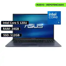 Falabella PORTATIL VIVOBOOK INTEL CORE 5 120U/RAM 24GB DDR4/ SSD 512GB/ WIN11 HOME/ 15,6 FHD oferta