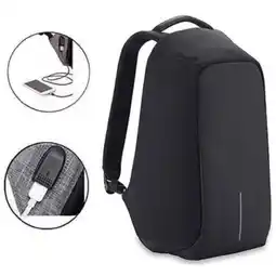 Falabella Morral Mochila morado Antirrobo negro Con Cargador Impermeable oferta