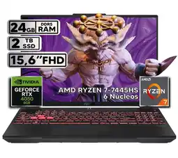 Falabella TUF GAMING A16 RYZEN 7 24GB 2TB RTX 4050 16″ FHD+ 144HZ W11 oferta
