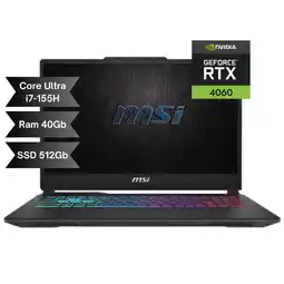 Falabella PORTATIL - INTEL ULTRA 7 155H - RAM 40GB DDR5 - SSD 512GB - 15.6 - VIDEO RTX 4060 8GB oferta