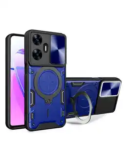 Falabella Funda Prot Camara Con Soporte Compatible Realme C55 Azul oferta