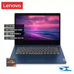 Falabella Portátil 3-14ALC6 RYZEN 5 /RAM 8GB /1TB HDD+ 256GB SSD / 14 /LINUX /ABYSS BLUE oferta