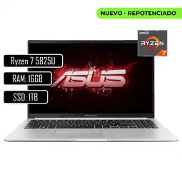 Falabella PORTATIL M1502 AMD RYZEN 7 5825U RAM 16GB DDR4/ SSD 1TB M.2/ 15.6/WIN11 HOME oferta