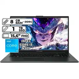 Falabella PORTÁTIL INTEL CORE I3-N305 8GB RAM 1TB SSD PANTALLA 15.6” FHD MIXED BLACK oferta