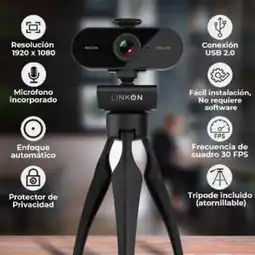 Falabella Camara Web Fullhd 1080p Usb Microfono y tripode oferta