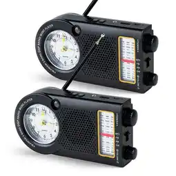 Falabella Set x2 Radio AMFMSW Largo Alcance con Reloj Bluetooth USB Negro oferta