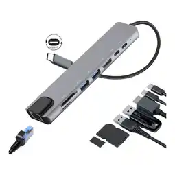 Falabella Adaptador Type C a HDTV 8 en 1 con Puertos USB y SD oferta