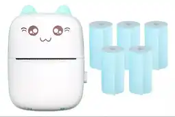 Falabella Impresora Termica Bluetooth Portatil Etiqueta + 5 Rollos Color Blanco oferta