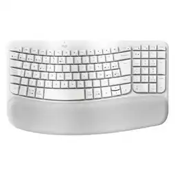 Falabella Teclado Ergonómico Inalámbrico Wave Keys Blanco Español oferta