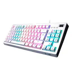 Falabella Teclado Gamer alambrico VSG Quasar Blanco Outemu Azul oferta