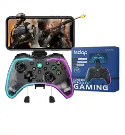 Falabella Control Gamer Inalambrico Bluetooth Rgb Ps5 Ps4 Switch Mando Plateado oferta