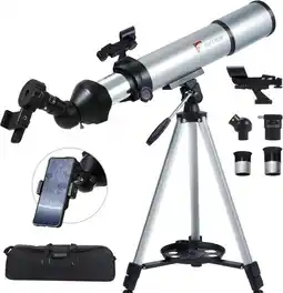 Falabella Telescopio Refractor 80mm 600mm Con Soporte Celular y Estuche oferta