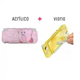Falabella Protector Rígido De Kirby + Vidrio Templado Para Switch Lite oferta