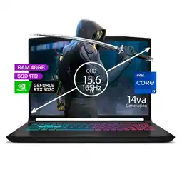 Falabella Portátil Gamer Katana Core i9 14900HX 48/2 TB SSD RTX 5070 8GB 15.6 165Hz FHD Win 11 home oferta