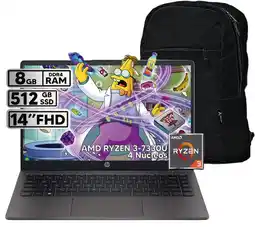 Falabella PORTATIL 245 G10 AMD RYZEN 3 7330U 8GB RAM 512GB SSD PANTALLA 14 HD + BOLSO OBSEQUIO!!! oferta