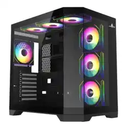 Falabella Gabinete Gamer Crystal EDGE Negro oferta