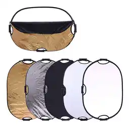 Falabella Flex Reflector Luz Flash 5 En 1 Ovalado 90120cm Fotografia oferta