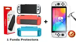 Falabella Funda Protectora En Tpu Azul + Vidro Templado Para Switch Oled oferta