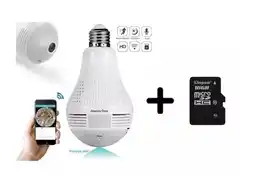 Falabella Combo Camara De Seguridad Bombillo 360 Wifi + Micro Sd 16gb oferta