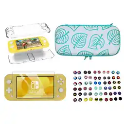 Falabella Estuche Animal Crossing + Vidrio + Grips + Acrilico Para Switch Lite oferta