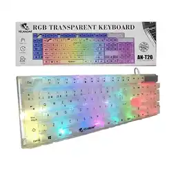 Falabella Teclado Mecánico RGB Transparente T20 Diseño Gamer Profesional oferta