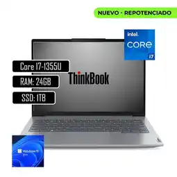 Falabella PORTATIL THINKBOOK CORE I7 1355U - 24GB DDR5 - 1TB SSD - 14 WUXGA - RJ45 - WIN 11 PRO oferta