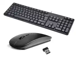 Falabella Combo Teclado Alambrico TJ-818 + Mouse Ultra Delgado Inalámbrico oferta