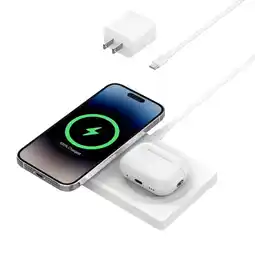 Falabella Base de carga inalámbrica MagSafe 2 en 1 - Carga rápida para iPhone y AirPods oferta