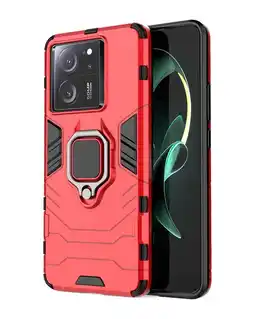 Falabella Funda Anti Golpes Anillo Compatible con Xiaomi Mi 13T Rojo oferta