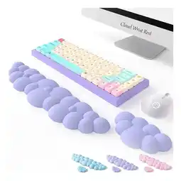 Falabella Mousepad Nube Reposa Muñeca Morado Ergonómico Pack de 2 oferta