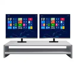 Falabella Elevador Monitor, Soporte De 2 Pantallas Pc Dos Niveles Blanco oferta