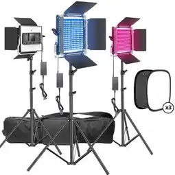 Falabella Kit 3 Luces NW660 Led Rgb Multicolor Tripode Softbox oferta