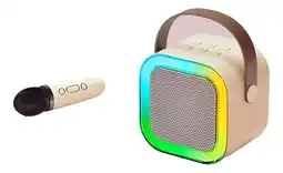Falabella Kit Parlante y Micrófono Karaoke Para Niños Bluetooth LED ROSADO oferta