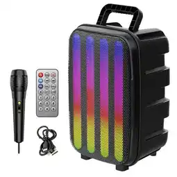 Falabella Parlante Recargable Micrófono Luces led Control Remoto oferta