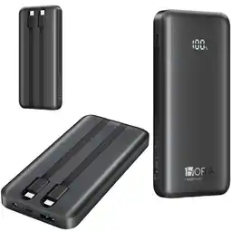 Falabella Powerbank 10.000mah Power Bank Carga Rapida 22.5W Bateria Portatil Powerbank 2 cables Powerbank oferta