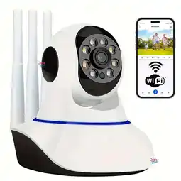 Falabella Cámara De Seguridad Robótica WiFi 3 Antenas 360° Visión Nocturna 1080P oferta
