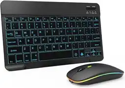 Falabella Teclado Bluetooth retroiluminado en Español 10 + Raton Mouse oferta