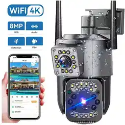 Falabella Camara De Seguridad Para Exteriores 360° Doble Lente 4K Wifi Nocturna oferta