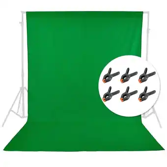 Falabella Kit Telón verde chromakey fondo de estudio 3m x 6m con pinzas oferta