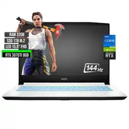 Falabella PORTATIL INTEL CORE I7-12650H SSD 1TB RAM 32GB RTX 3070TI 8GB 15,6 FHD 144Hz oferta