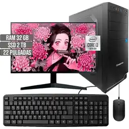 Falabella COMPUTADOR INTEL CORE I3-10105 SSD 2TB RAM 32GB LED 22 FHD oferta