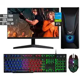 Falabella PC GAMER INTEL CORE I5-12400 RTX 3050 8GB SSD 256GB RAM 16GB LED 22 FHD oferta