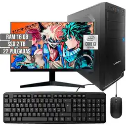 Falabella COMPUTADOR INTEL CORE I3-10105 SSD 2TB RAM 16GB LED 22 FHD oferta