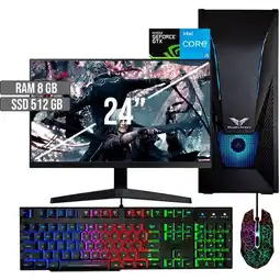 Falabella PC GAMER INTEL CORE I5-12400 GTX 1650 4GB SSD 512GB RAM 8GB LED 24 FHD oferta