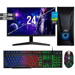 Falabella PC GAMER INTEL CORE I5-12400 RTX 3050 8GB SSD 512GB RAM 16GB LED 24 FHD oferta
