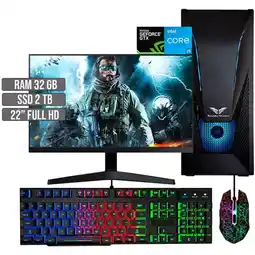 Falabella PC EQUIPO GAMER INTEL CORE I5-12400 GTX 1650 4GB SSD 2TB RAM 32GB LED 22 FHD oferta