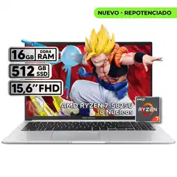 Falabella PORTATIL VIVOBOOK M1502YA-BQ925 RYZEN 7 5825U 16GB RAM 512GB SSD 15,6'' FHD oferta